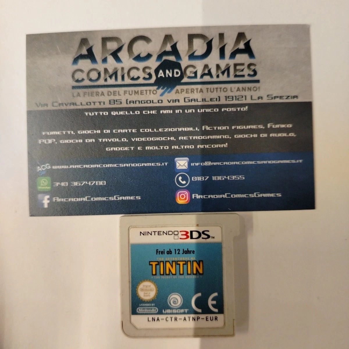 Les Aventures De Tintin - le Secret De La Licorine 3DS Nintendo Solo Cartuccia